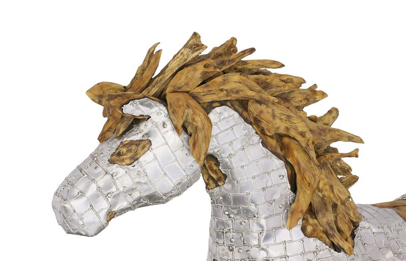 Mustang Walking Horse Armored Sculpture