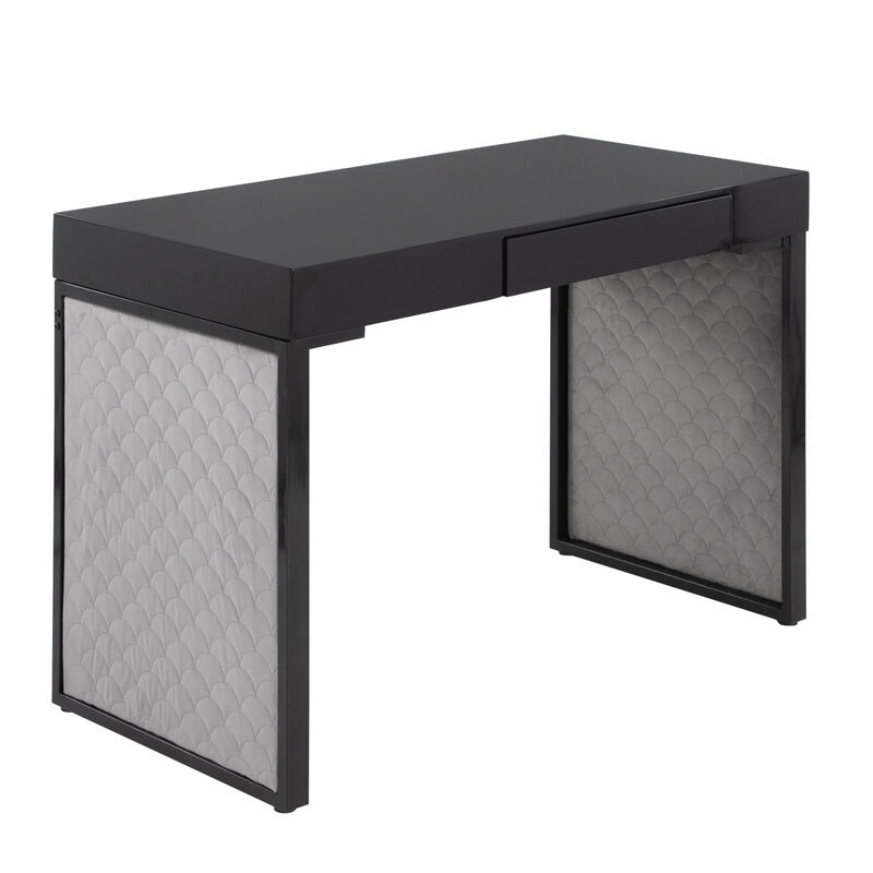 Lumisource Home Office Drift Contemporary Upholstered Desk