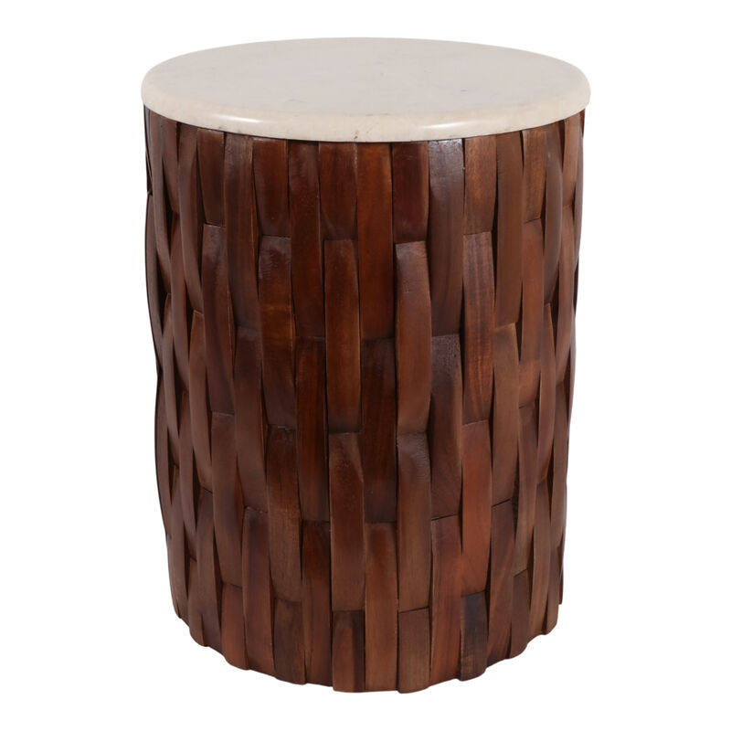 Davinwell Woven Teak Base Accent Table image number 1