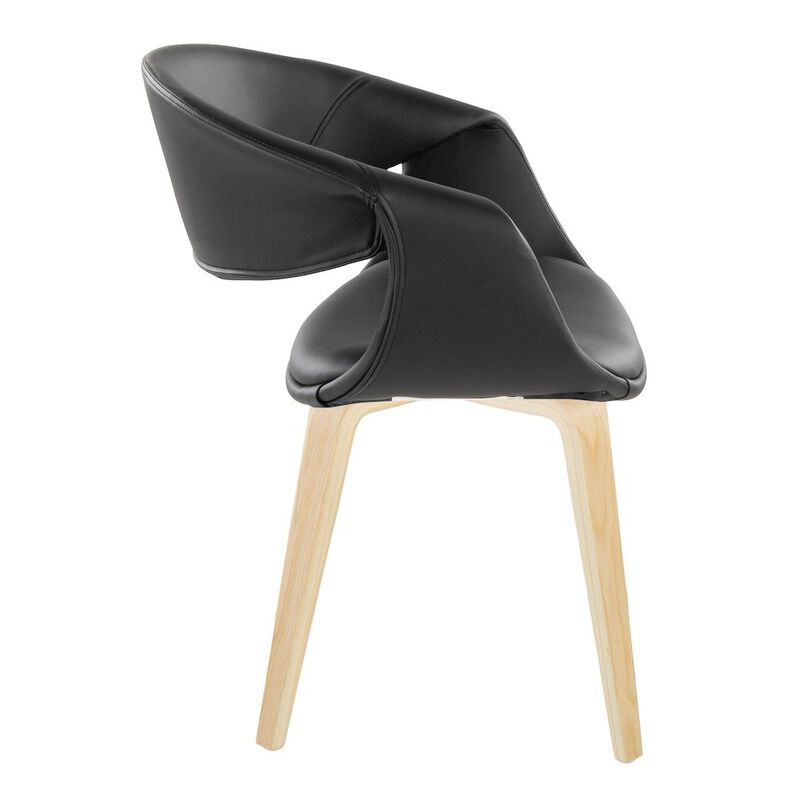 LumiSource Curvo Upholstered Chair - Set of 2