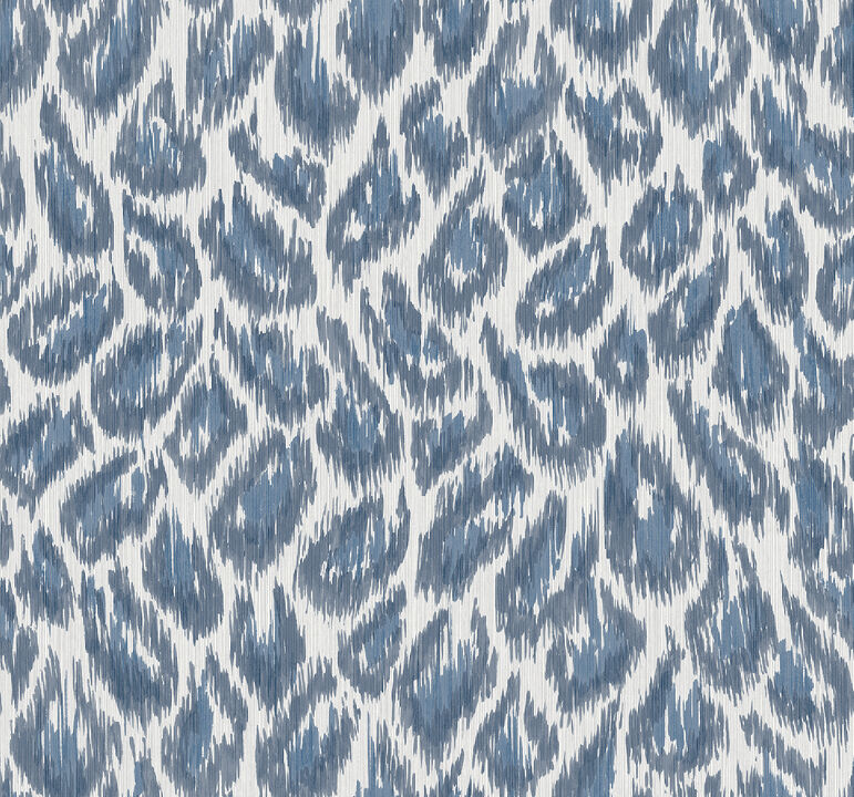 Electra Blue Leopard Spot String Wallpaper