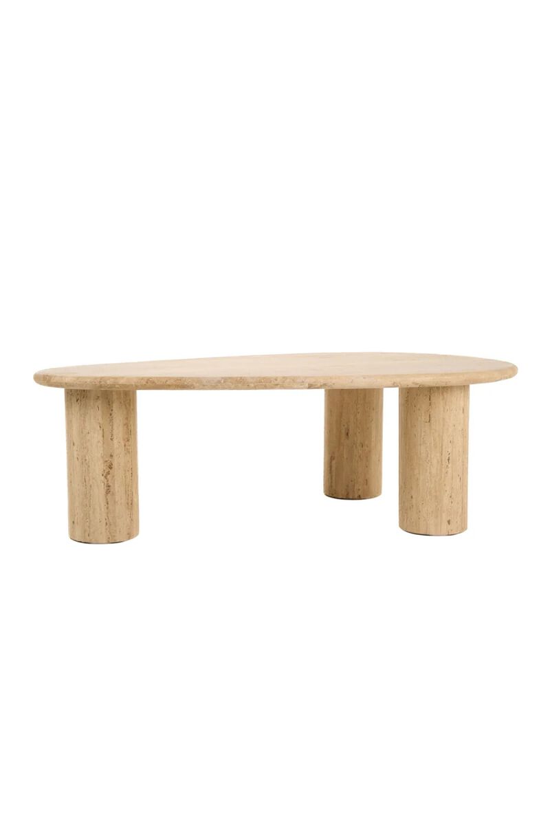 Freeform Travertine Coffee Table | OROA Modern Gracemont image number 0