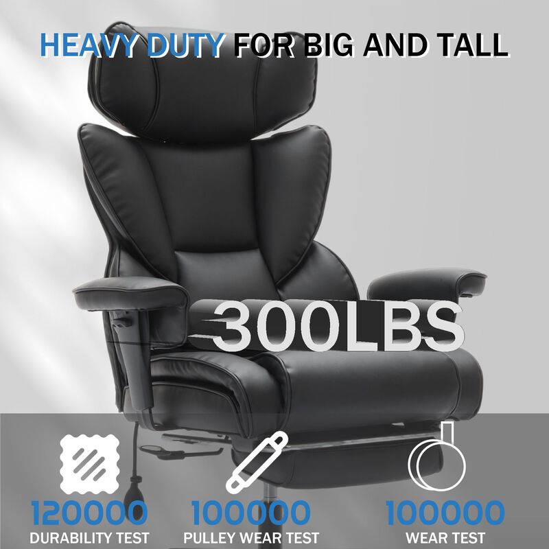 Office Chair with Foot Rest and Waist Lumber Support, Ergonomic Gaming Chair image number 7