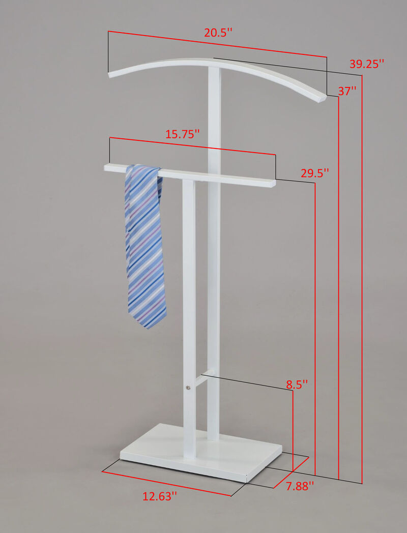 Kings Brand Furniture - Dossi Metal Suit Valet Stand, Clothes Rack, Clothing Organizer, Jacket Hanger, Tie Hanger image number 1