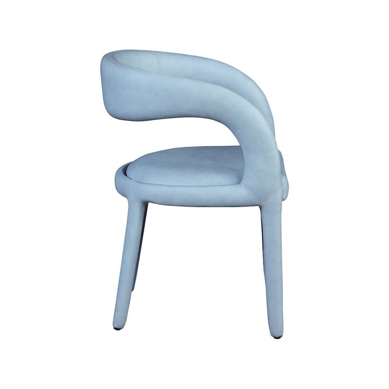 Meridian Furniture Sylvester Light Blue Vegan Leather Dining Chair