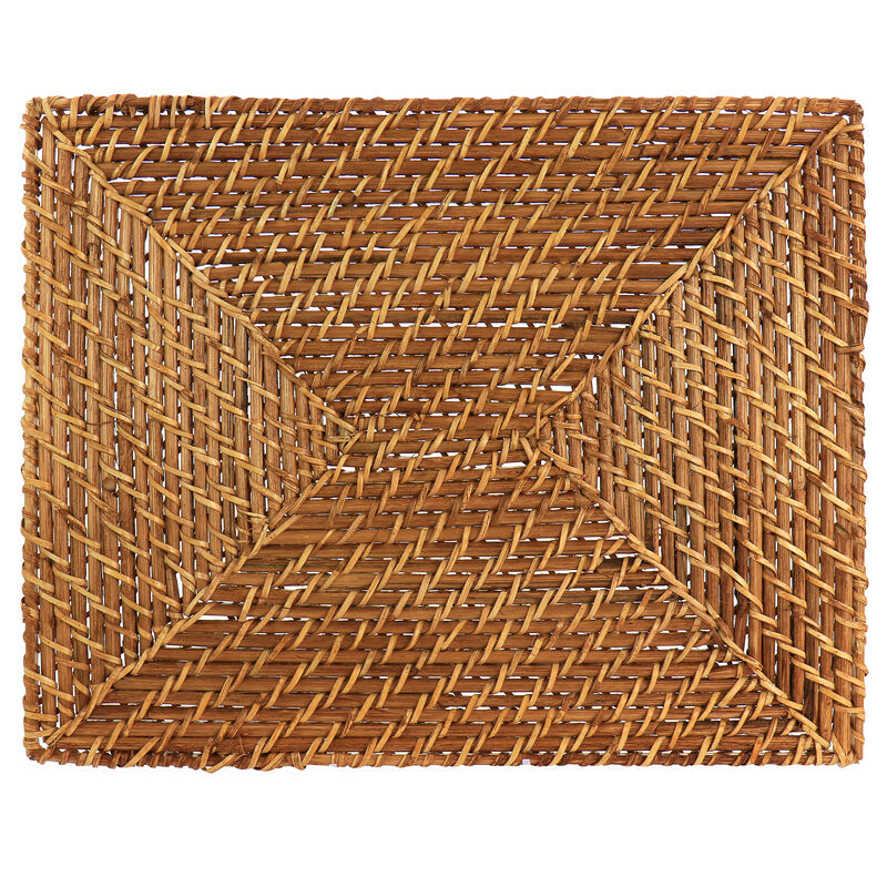 Martha Stewart 16 Inch Rattan Woven Rectangular Placemat in Brown image number 0
