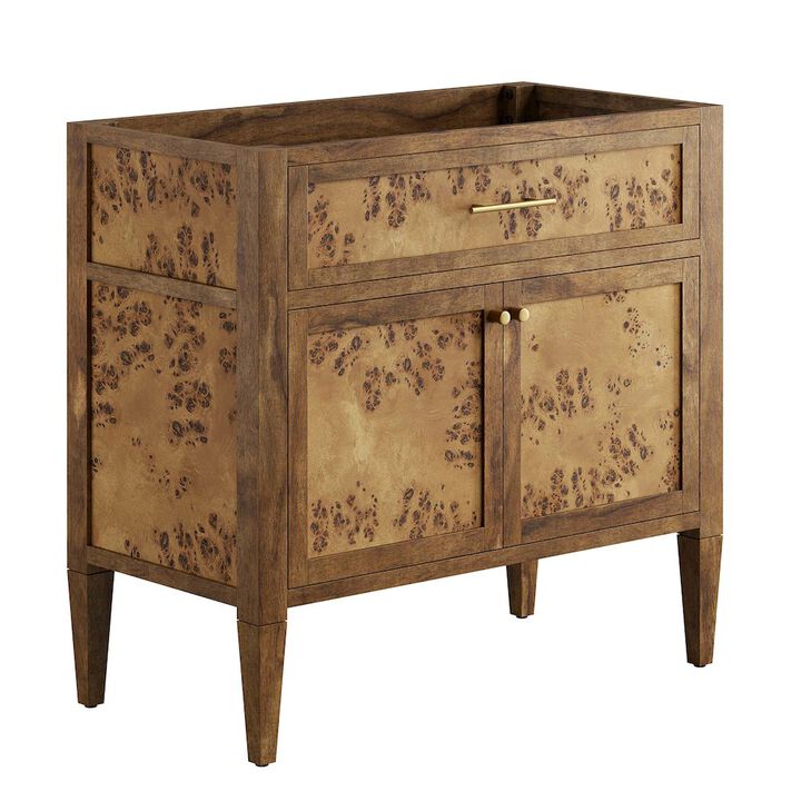 Modway EEI-6139-BUR Elysian 36" Wood Bathroom Vanity Cabinet (Sink Basin Not Included), Burgundy