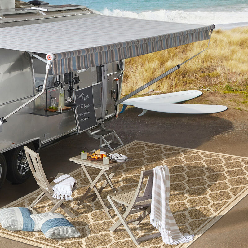 Trebol Moroccan Trellis Textured Weave Area Rug