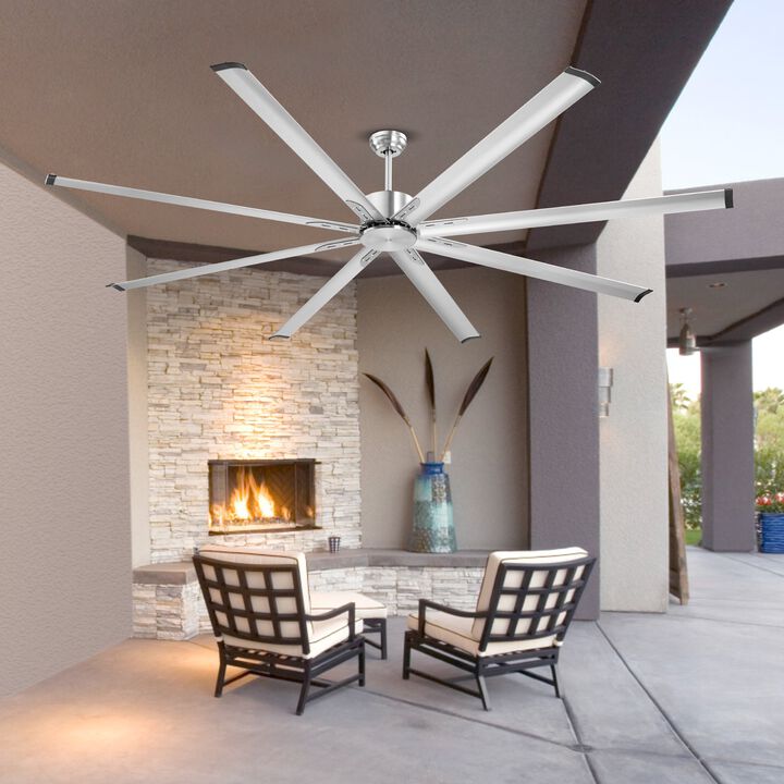 96 Inch Flush Mount Ceiling Fan Remote 6-Speed Indoor Outdoor Use