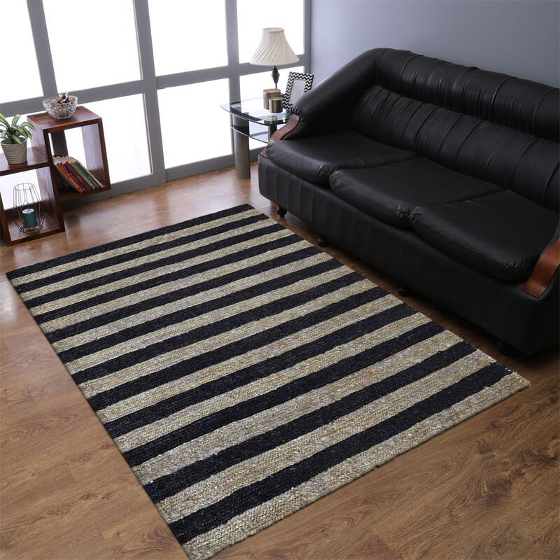 HAND KNOTTED SUMAK JUTE ECO-FRIENDLY Contemporary AREA RUGS  - Rectangle Shape, Contemporary, High Pile, Natural Fiber, Outdoor Indoor Handmade Area Rugs (J00083) image number 1