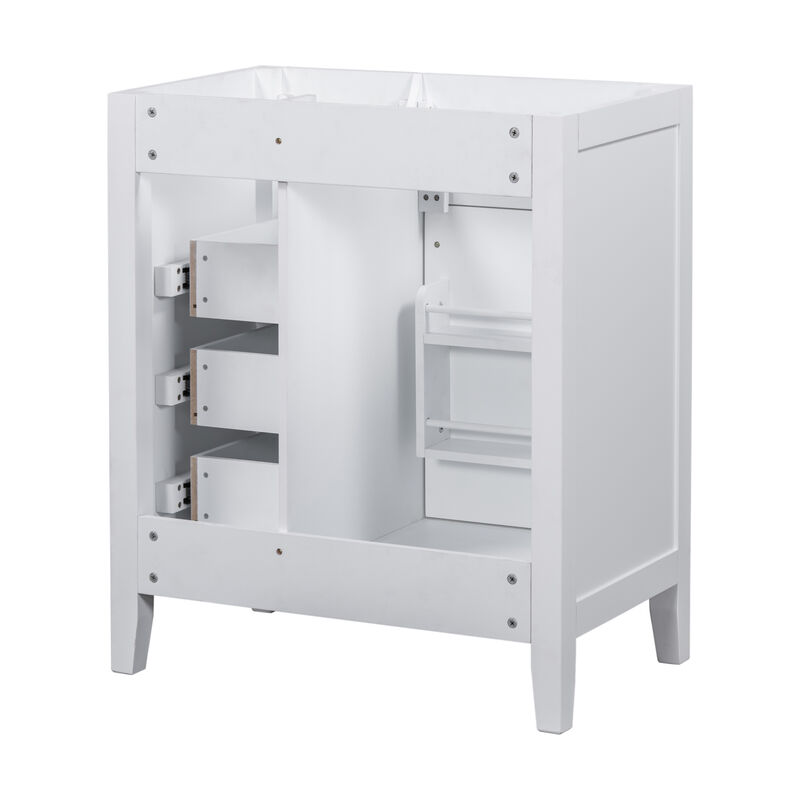 30" Freestanding Bathroom Vanity Base Without Sink image number 8