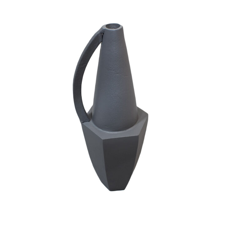 Handmade Aluminium Geometric Gray Bud Vase For Indoor & Outdoor Use BBH Homes