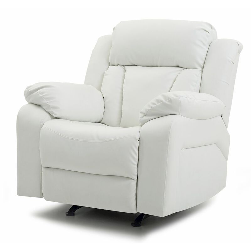 Glory Furniture Daria Rocker Recliner in White Color