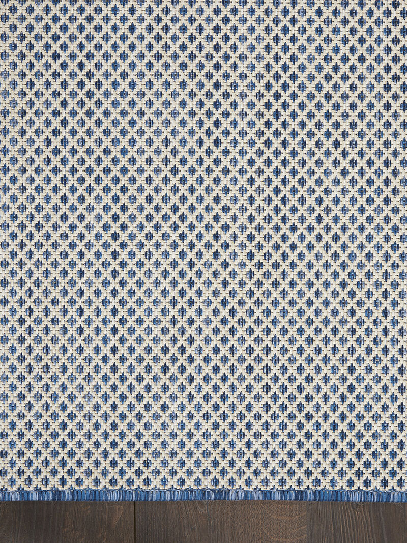 Courtyard COU01 Ivory/Blue 10' x 14' Rug