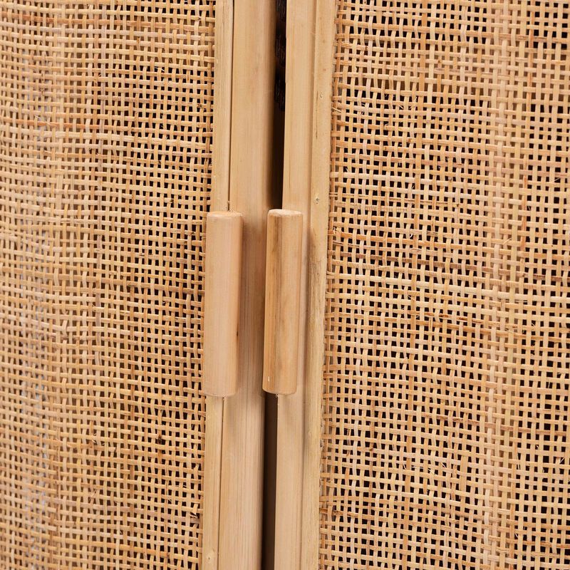 Bali & Pari Yanka Bohemian Natural Rattan Storage Cabinet