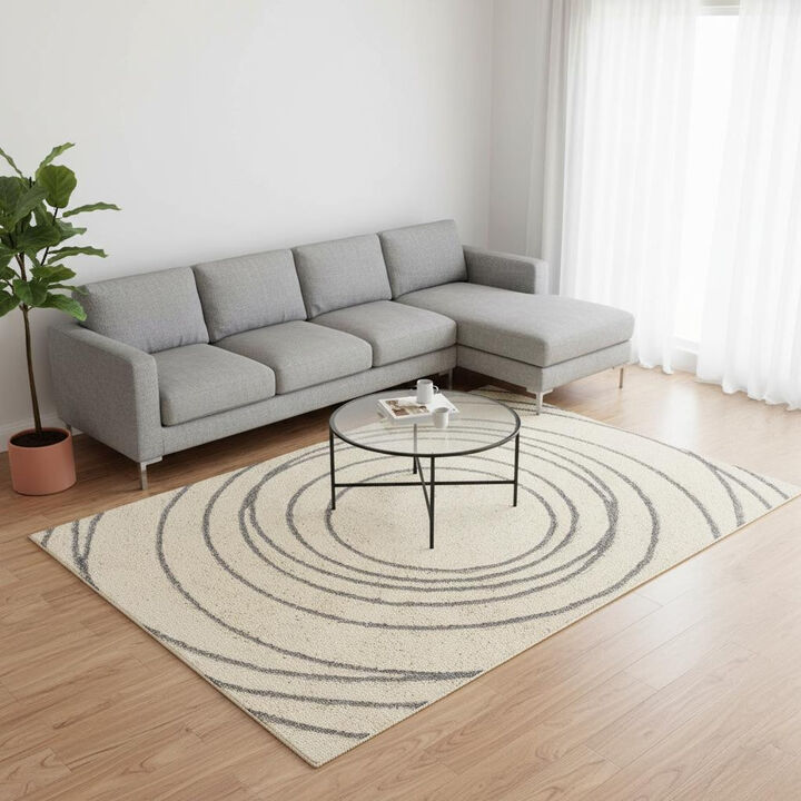HomeRoots Abstract Area Rug