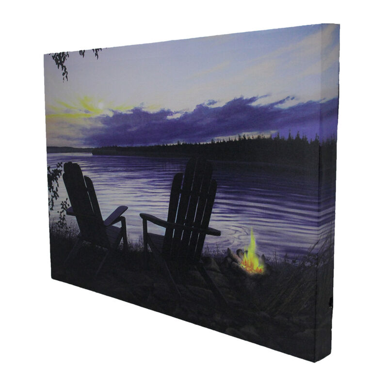Lighted Canvas Otter Way Fish Shore by Cherie Serrano image number 1
