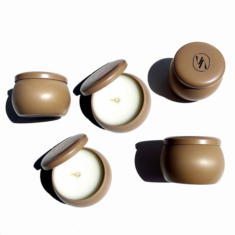 Mini Scented Travel Candle With Cotton Wick In Limpopo Peach image number 3