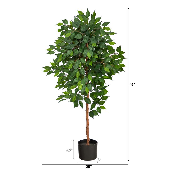 Hivvago 4 Feet Ficus Artificial Tree