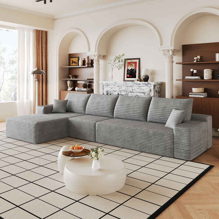 Watvit 135" L-Shape  Cloud Sectional Couch