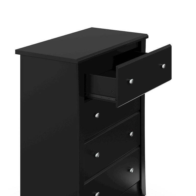 Storkcraft Crescent 4 Drawer Chest (Black) &ndash; GREENGUARD Gold Certified