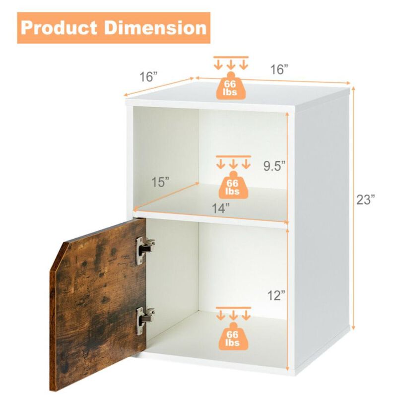 Hivvago Set of 2 Nightstands Side End Table for Living Room