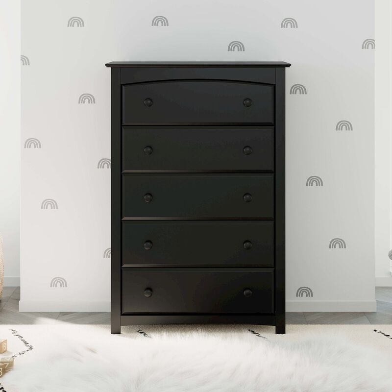 Storkcraft Kenton 5 Drawer Universal Dresser - Black