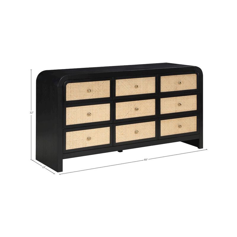 Meridian Furniture Siena Black Dresser