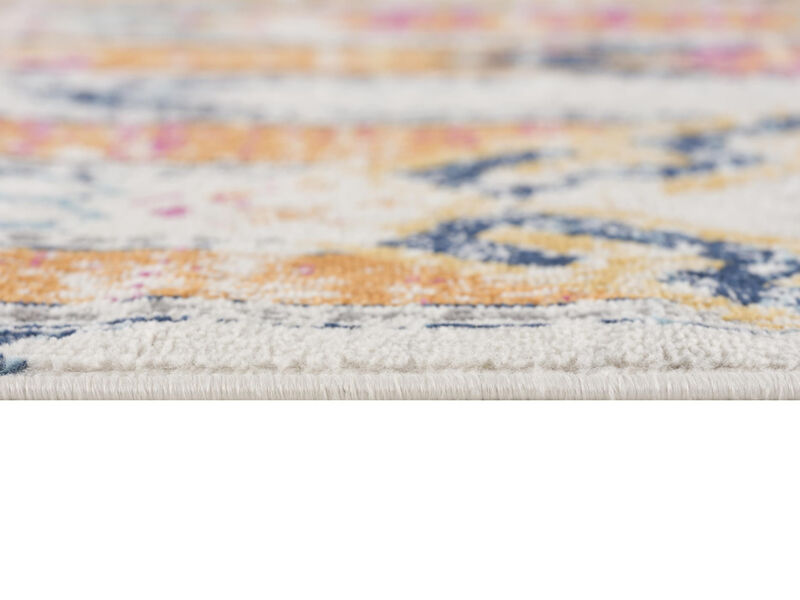 HomeRoots 2' X 3' Yellow and Ivory Southwestern Distressed Area Rug image number 2