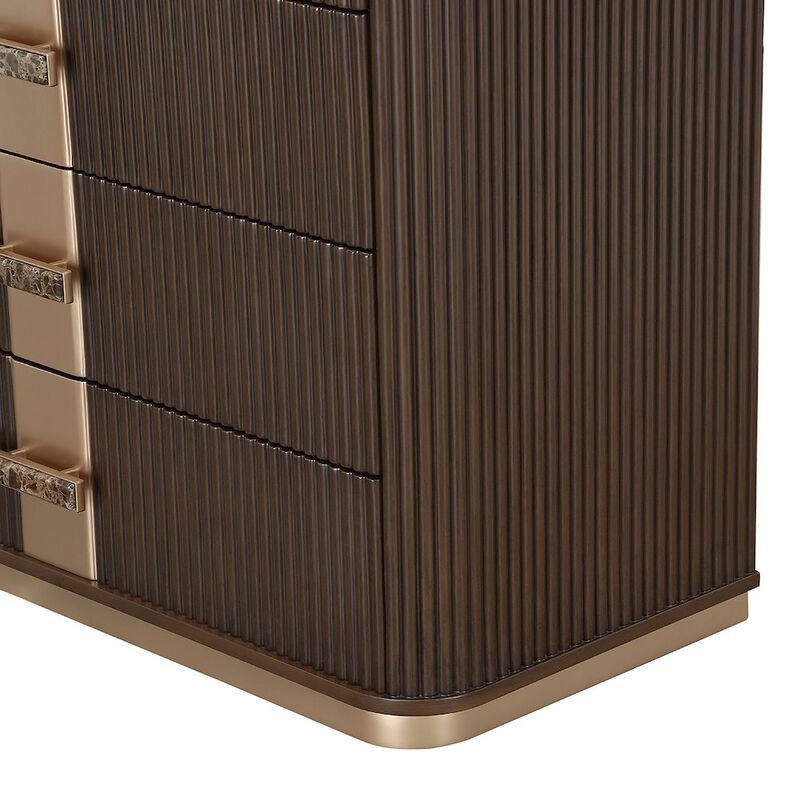 Michael Amini West Kensington Highboy Chest Medium Espresso