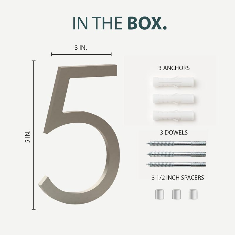 Mega Handles Outdoor House Numbers | Wall Mounted Metal Numbers for Address