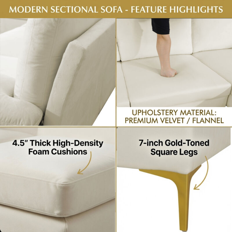 Nasbob U-Shaped Sectional Sofa image number 4