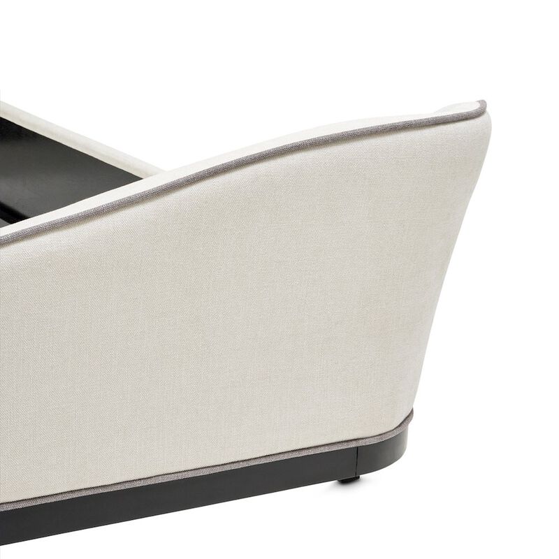 Michael Amini Tuxedo Eastern King Upholstered Bed - Piano Keyboard