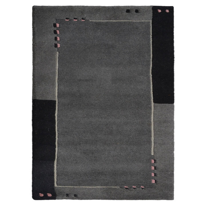 Rugsotic Carpets Hand Knotted Tibbati Wool Size Area Rug Contemporary Size K00719