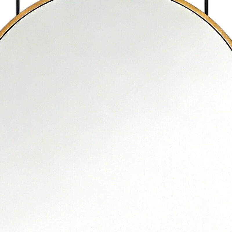HomeRoots 47" Gold Aluminum Arch Over the Door Framed Accent Mirror image number 2