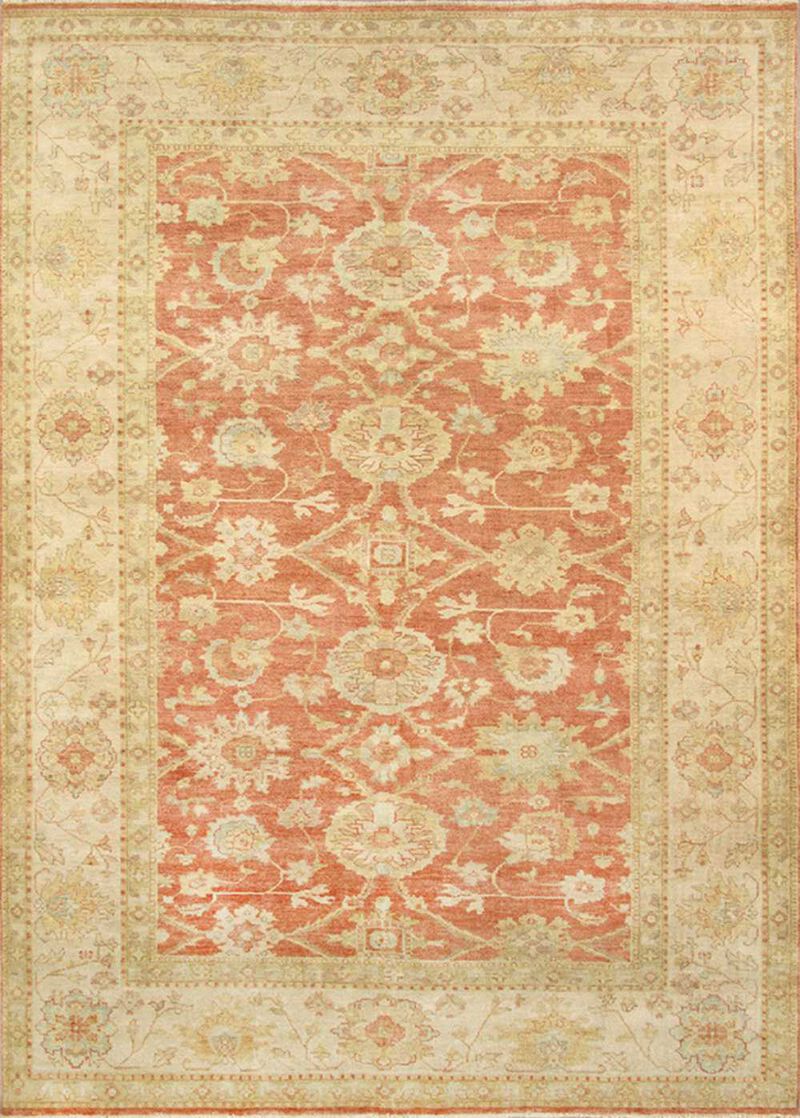 Pasargad Home Sultanabad Hand-Knotted Rust Lamb's Wool Area Rug-12' 1'' X 14'11'' image number 0