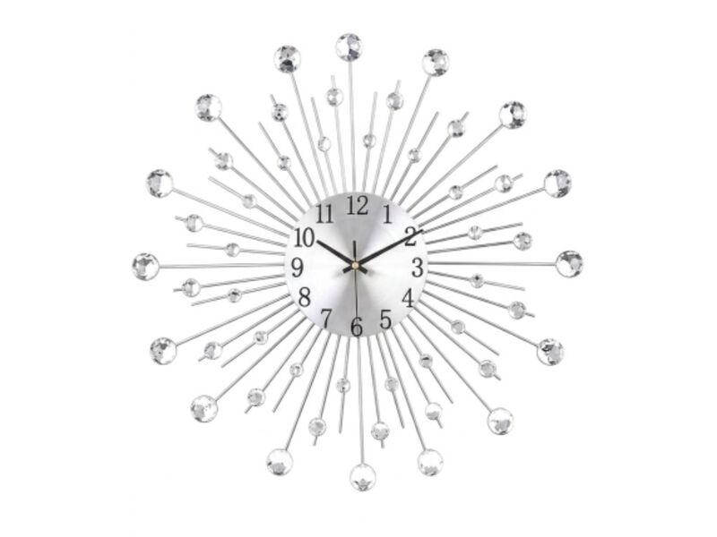Large Wall Clock Living Decor Non Ticking Quiet Metal Quartz Clocks Modern Dial image number 0