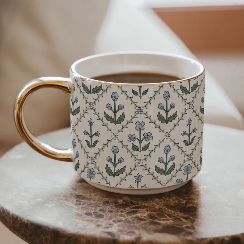 Floral Quilt 14 oz Coffee Mug image number 1