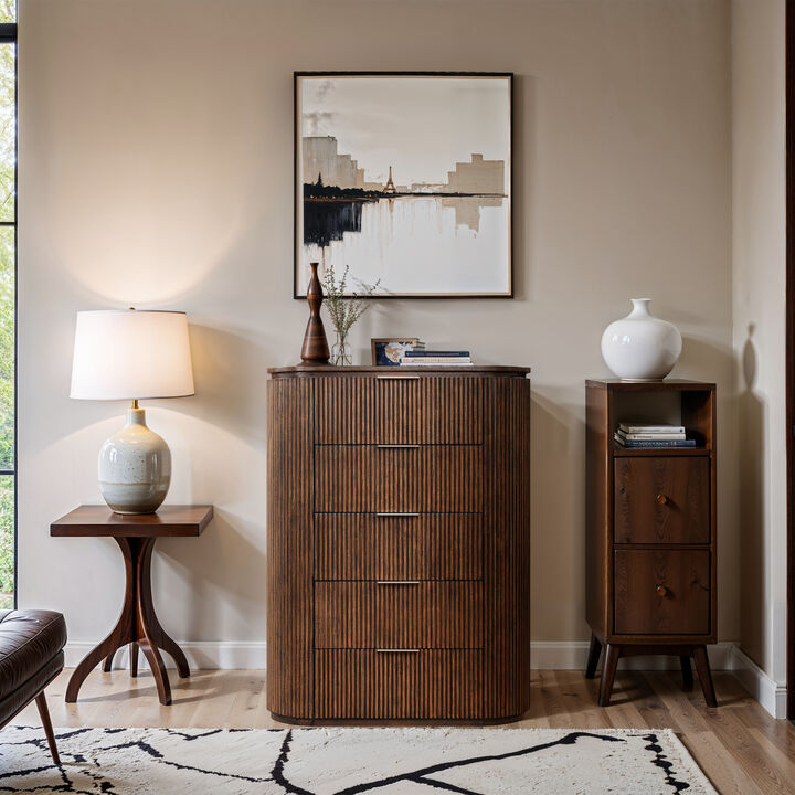 Meridian Furniture Astrid Solid Wood And Oak Veneer Chest