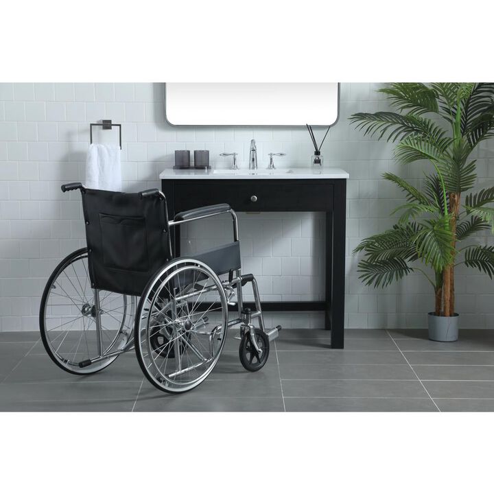 Elegant Kitchen and Bath 36 Inch ADA Compliant Bathroom Vanity In Black