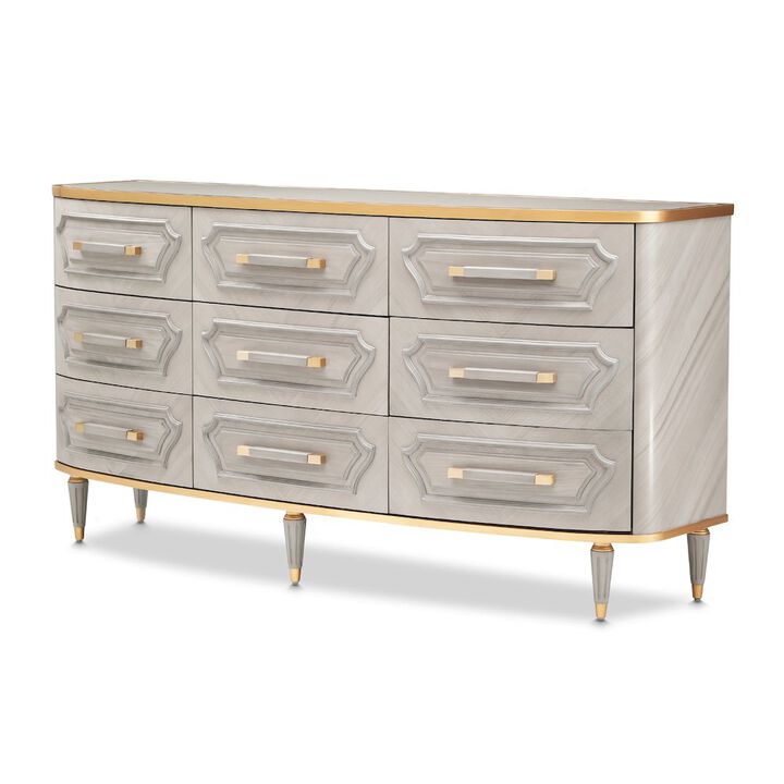 Michael Amini St. Charles Dresser - Dove Gray