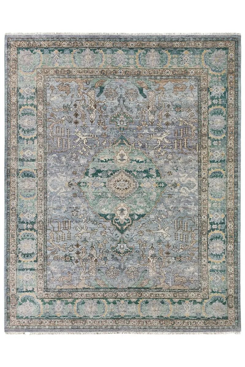 Someplace In Time Pendulum Blue 9' x 12' Rug image number 0