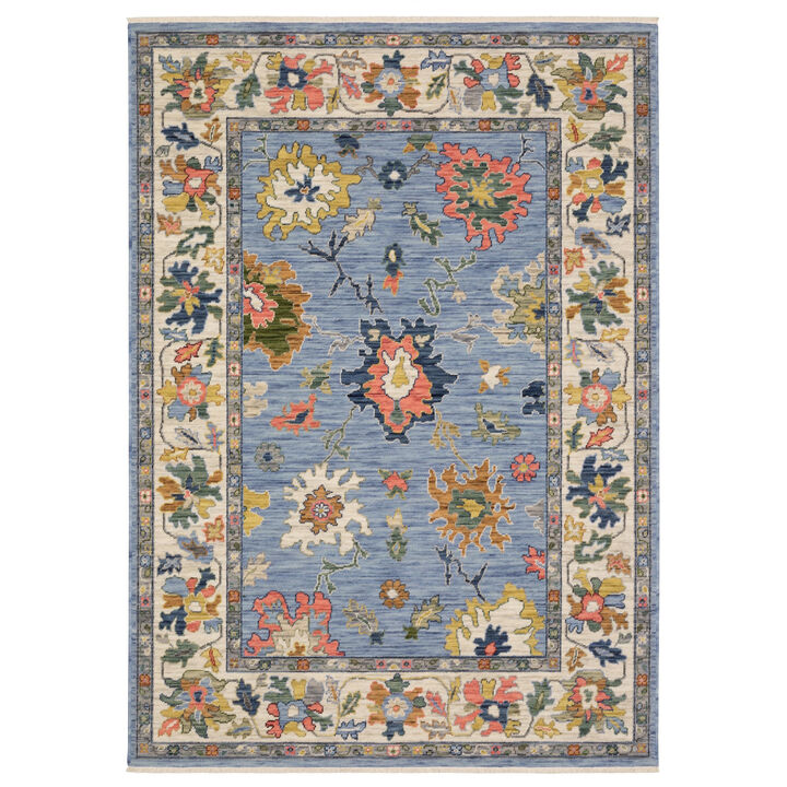 HomeRoots Oriental Area Rug With Fringe