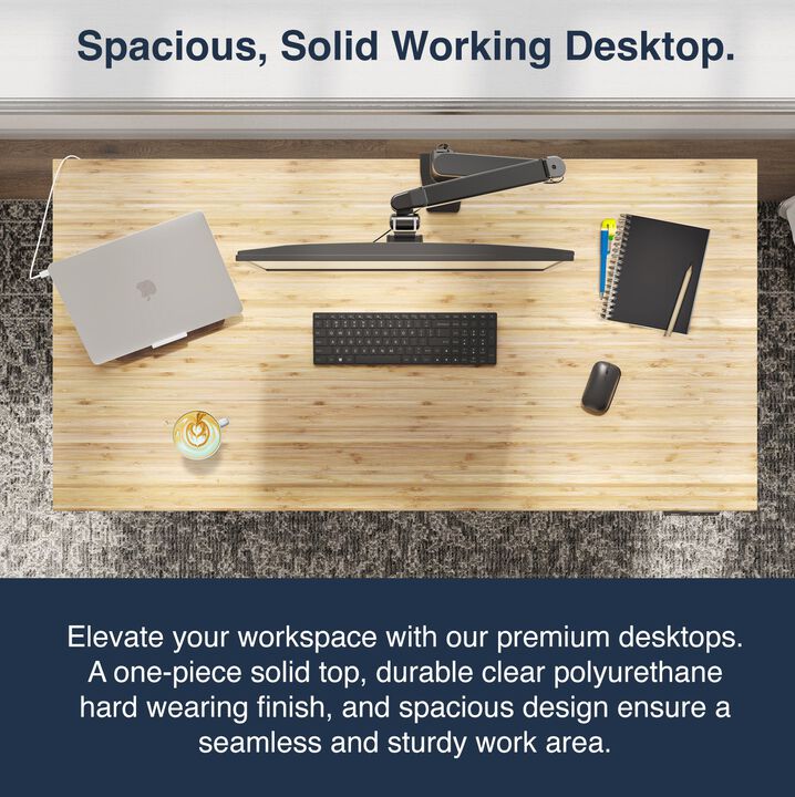 Desky Dual Bamboo Sit Stand Desk