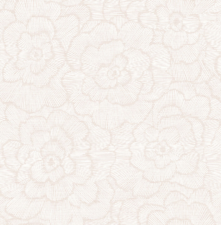 Periwinkle Pink Textured Floral Wallpaper