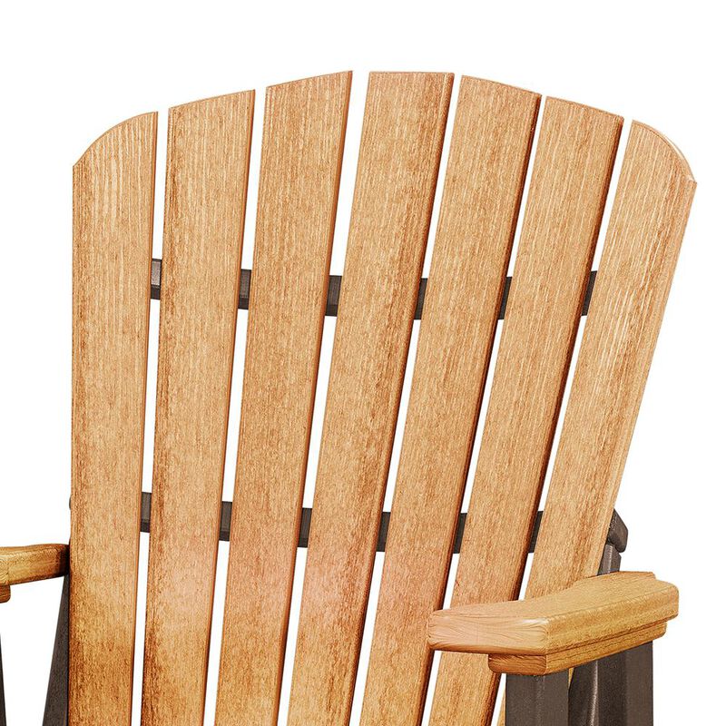 American Furniture Classics Fan Back Glider Made in the USA- Cedar, Tudor Brown