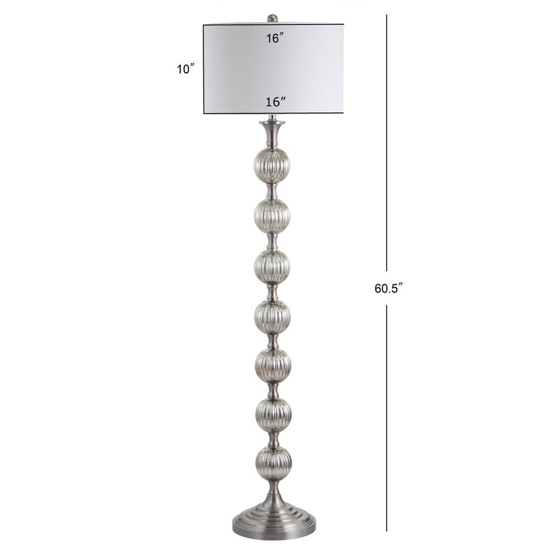Oslo Glass/Metal LED Floor Lamp