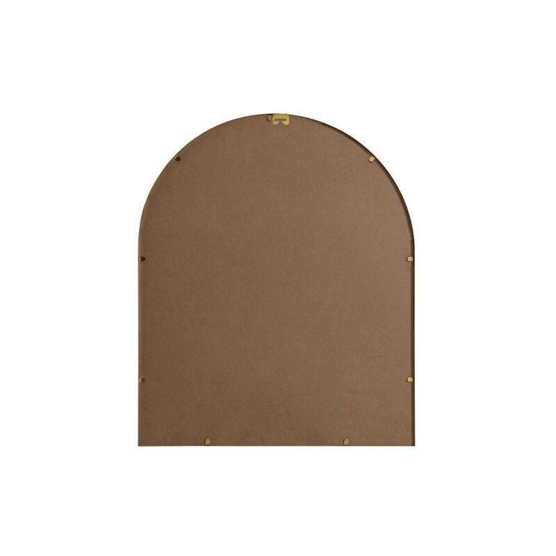 Elegant Decor Metal Frame Arch Mirror 30x36 Inch in Brass