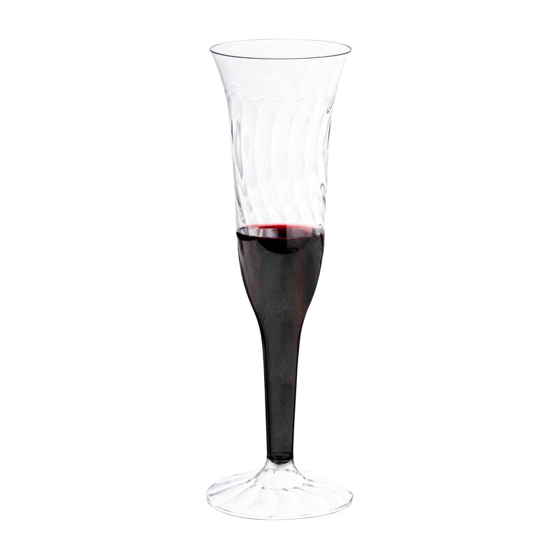 5 oz. Clear Plastic Champagne Flutes (96 flutes) image number 2