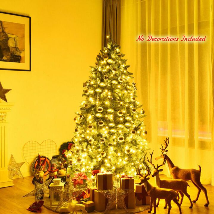 Premium Hinged Artificial Fir Christmas Tree with LED Lights